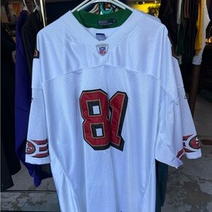 Reebok White Jersey with Red and Black Accents #81